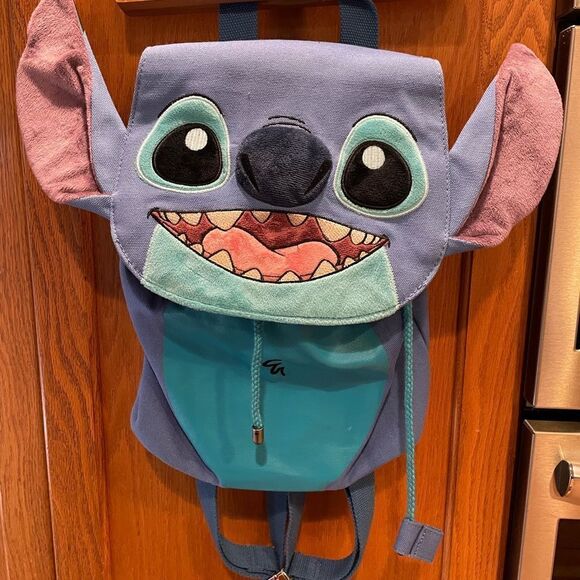 Disney Parks Stitch Canvas HTF Backpack plus Stitch Plush! - Picture 2 of 16